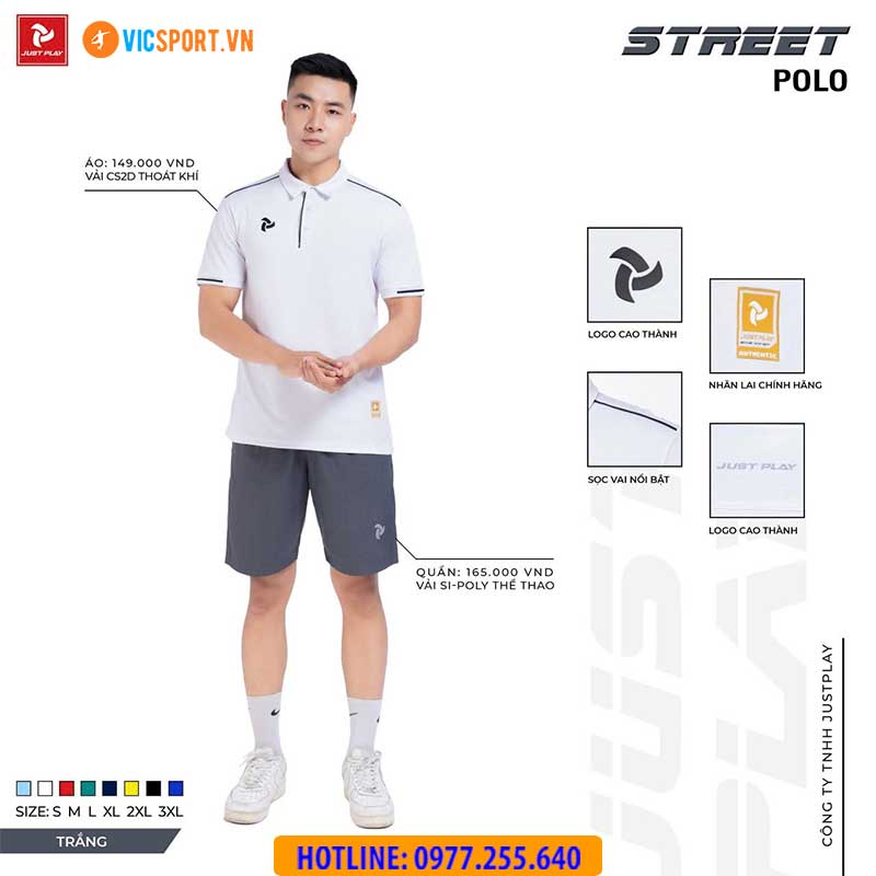 Áo polo di chuyển Justplay Street - Hình ảnh 61