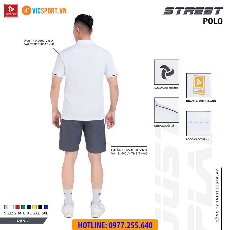 Áo polo di chuyển Justplay Street - Hình ảnh 60