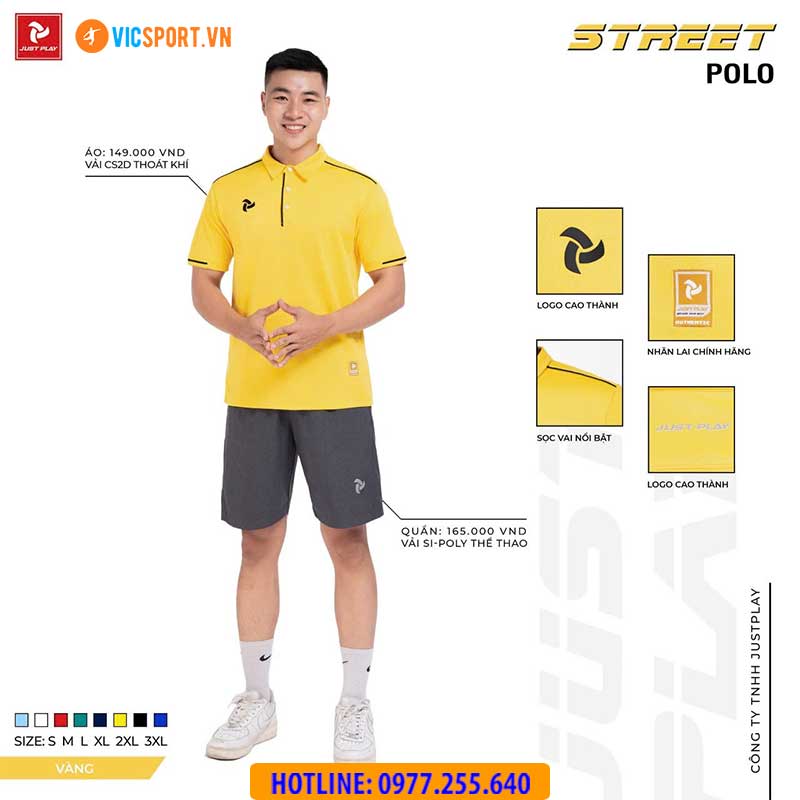 Áo polo di chuyển Justplay Street - Hình ảnh 55