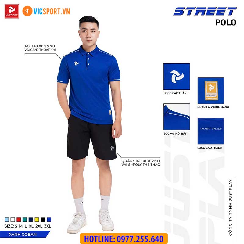 Áo polo di chuyển Justplay Street - Hình ảnh 49