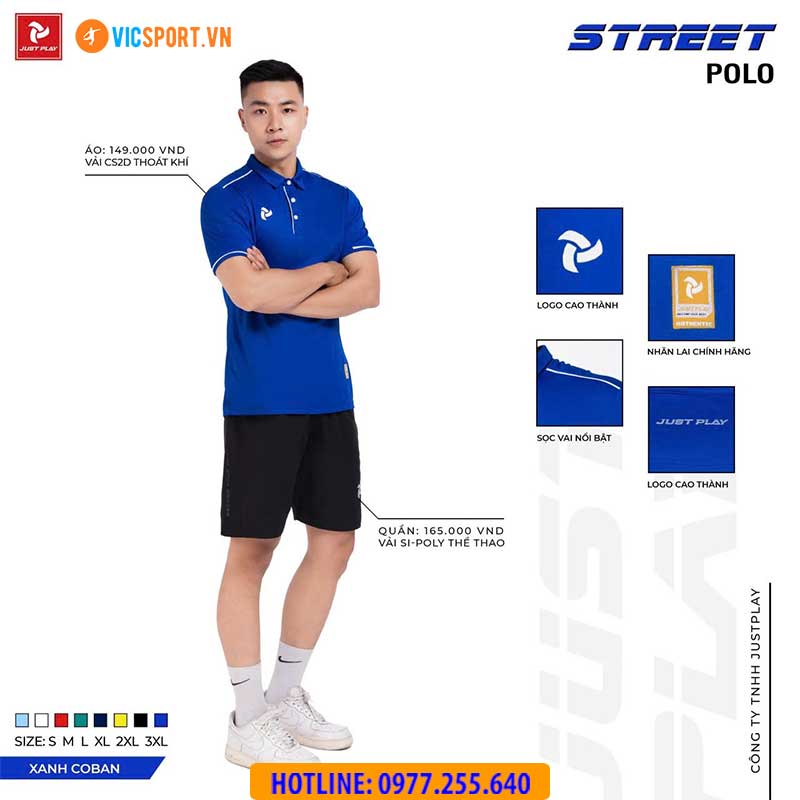 Áo polo di chuyển Justplay Street - Hình ảnh 47