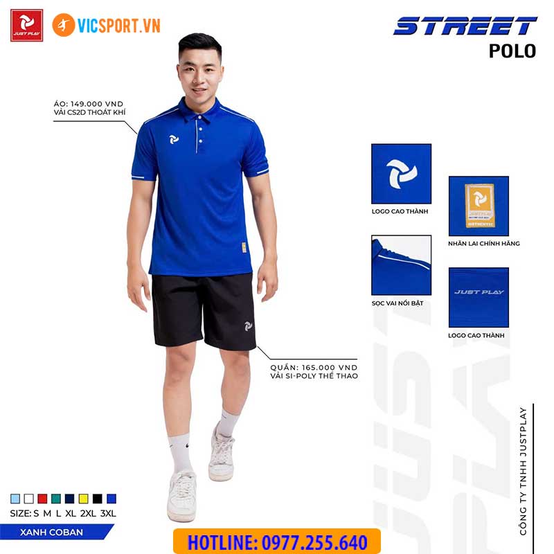 Áo polo di chuyển Justplay Street - Hình ảnh 52