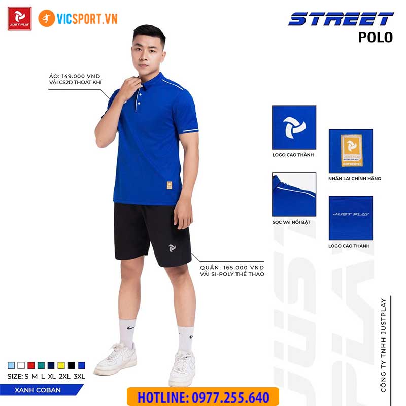 Áo polo di chuyển Justplay Street - Hình ảnh 48