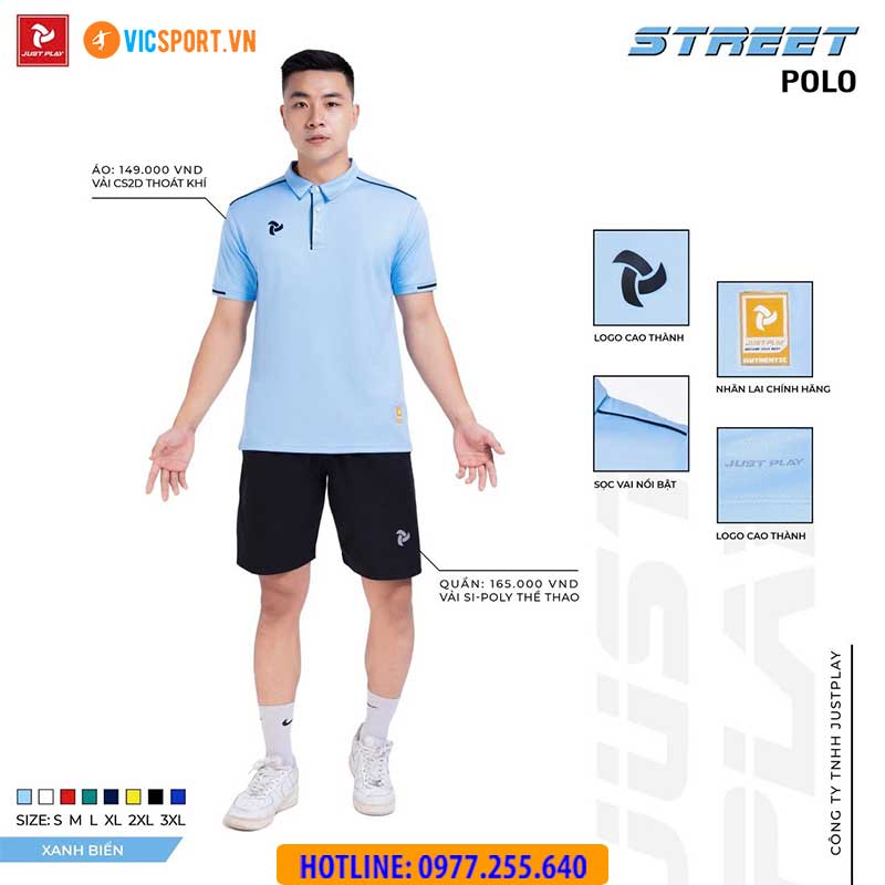 Áo polo di chuyển Justplay Street - Hình ảnh 44