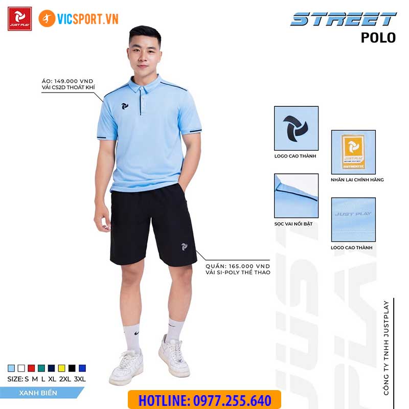Áo polo di chuyển Justplay Street - Hình ảnh 42