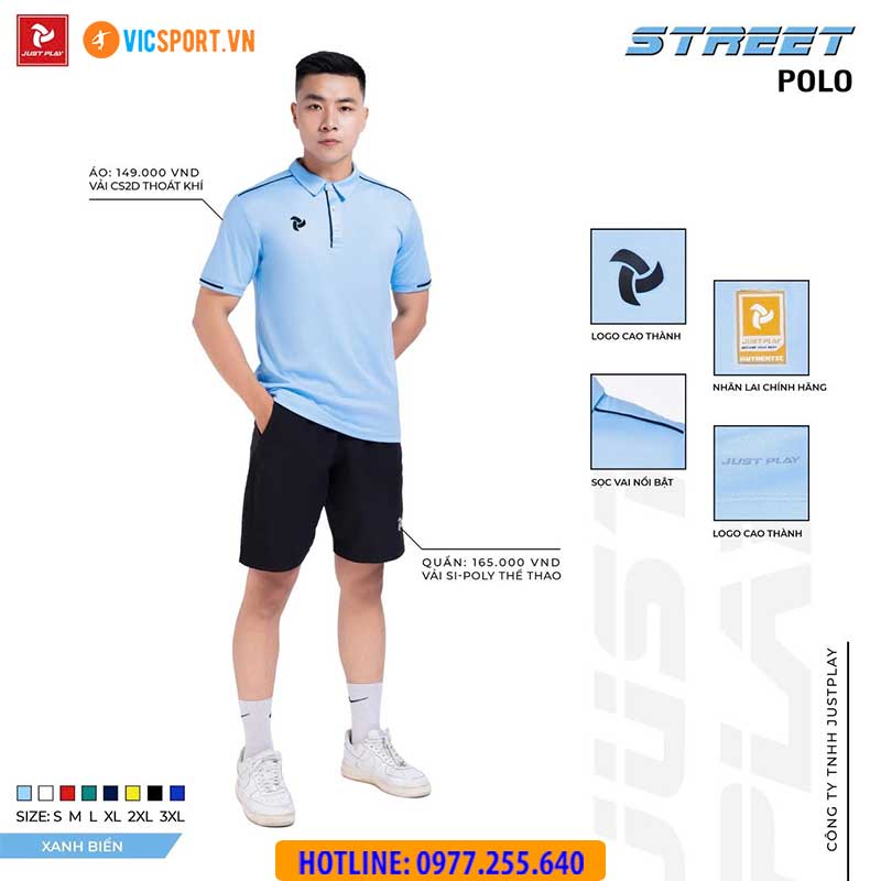 Áo polo di chuyển Justplay Street - Hình ảnh 40