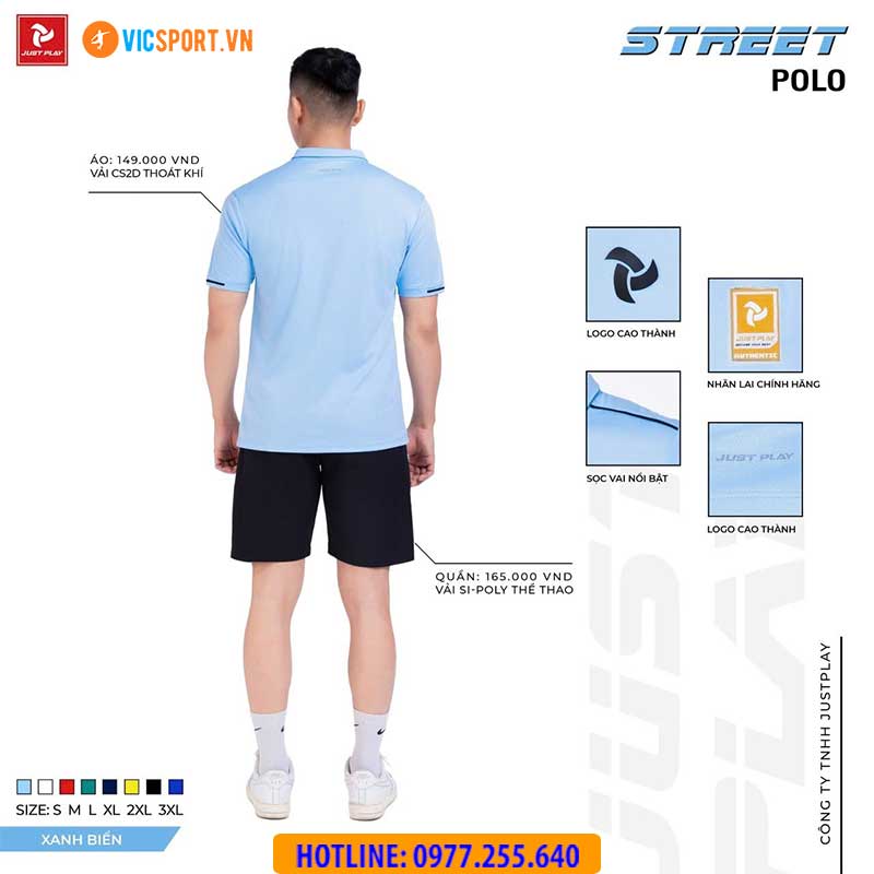 Áo polo di chuyển Justplay Street - Hình ảnh 39