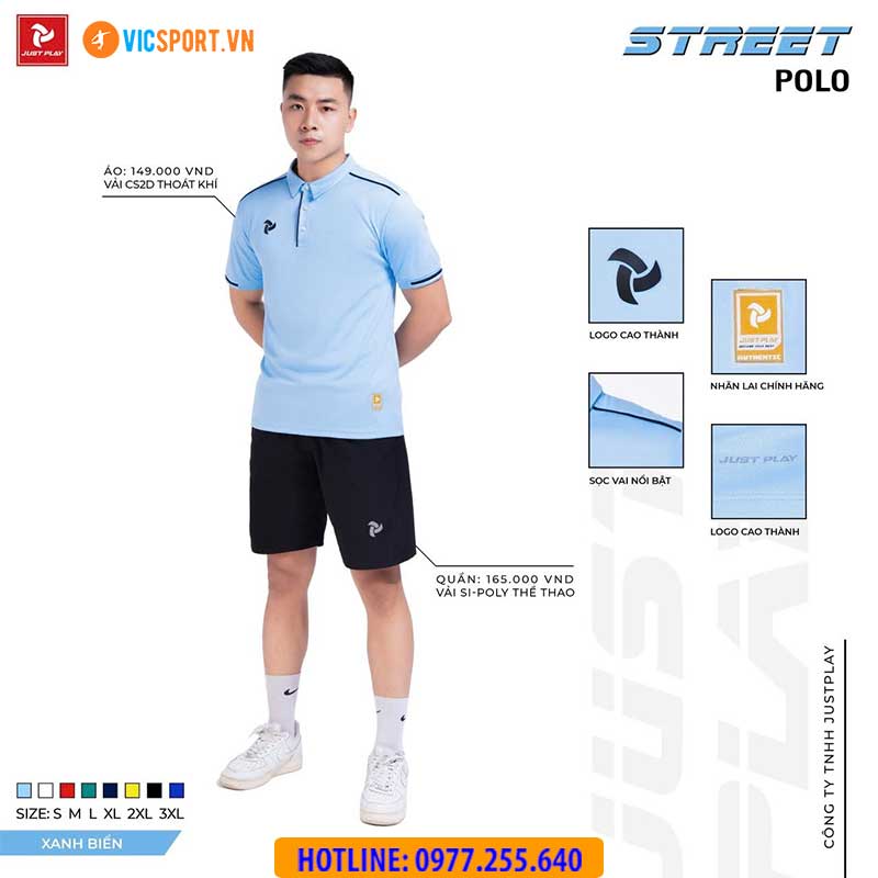 Áo polo di chuyển Justplay Street - Hình ảnh 38