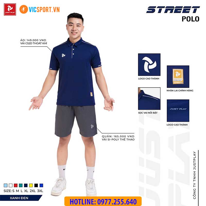 Áo polo di chuyển Justplay Street - Hình ảnh 36