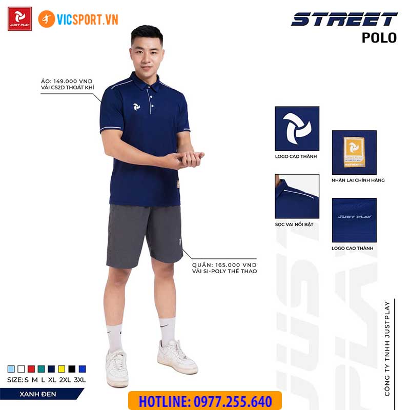 Áo polo di chuyển Justplay Street - Hình ảnh 33
