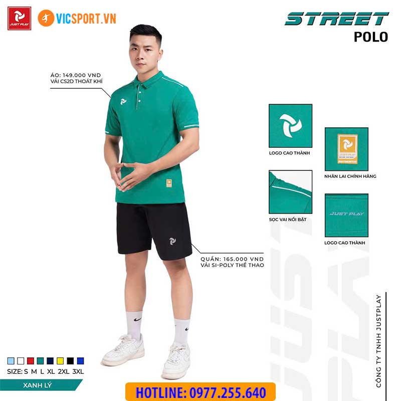 Áo polo di chuyển Justplay Street - Hình ảnh 32