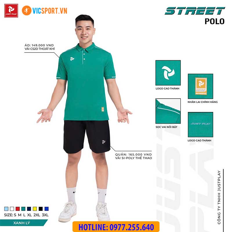 Áo polo di chuyển Justplay Street - Hình ảnh 29