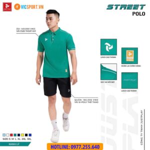 POLO THỂ THAO JUSTPLAY STREET - XANH LÝ