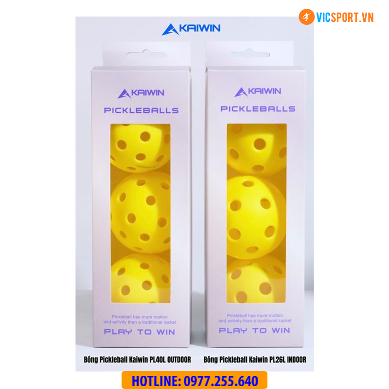 Bóng pickleball tập luyện Kaiwin PK40L outdoor (Hộp 3 quả) - Hình ảnh 9