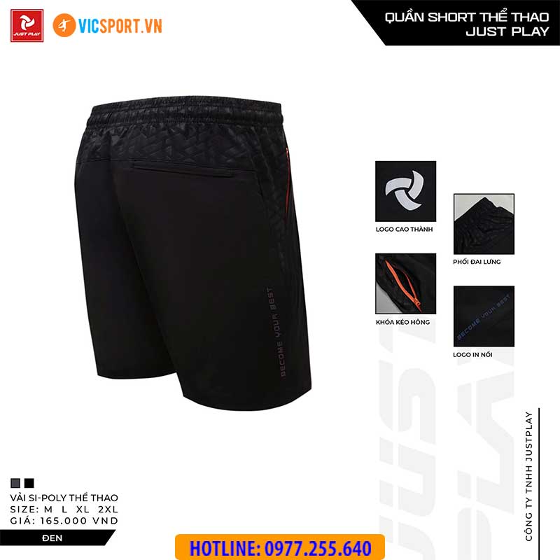 Quần short dù thể thao Justplay - Hình ảnh 4