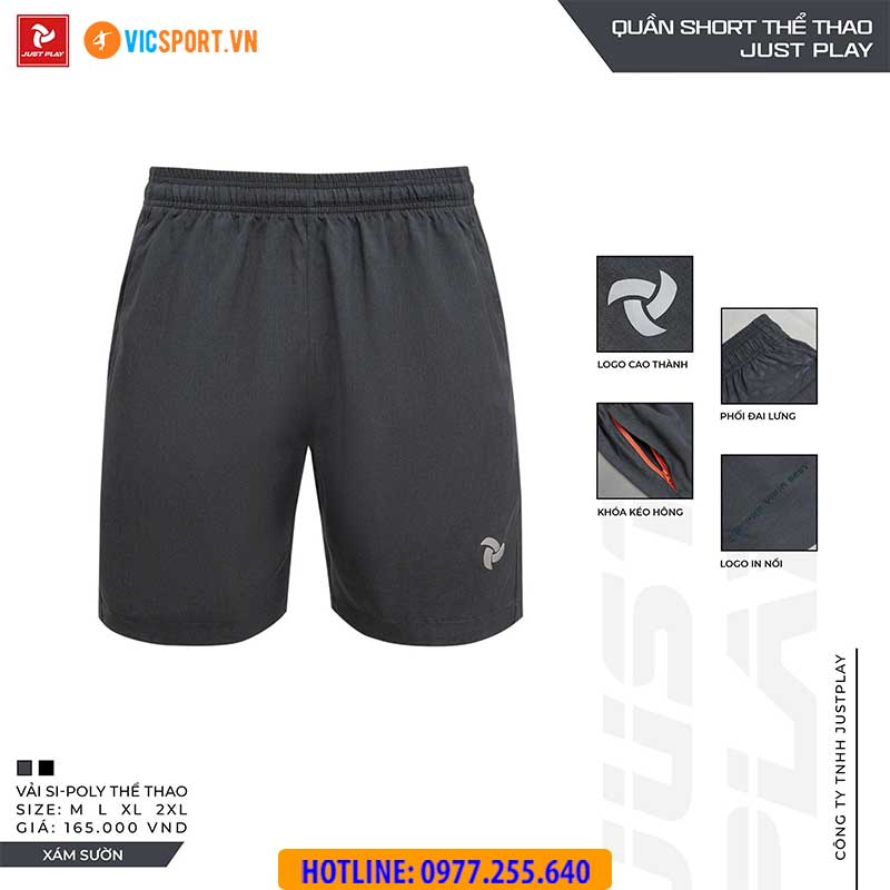 Quần short dù thể thao Justplay - Hình ảnh 6