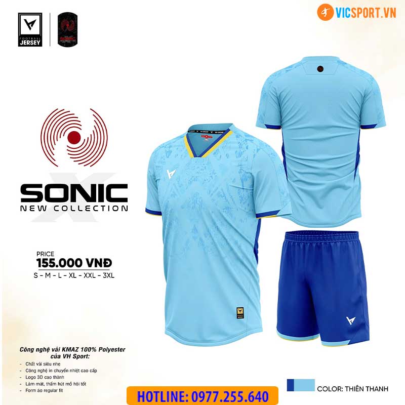 Áo đá banh không logo VH Sonic - Hình ảnh 15