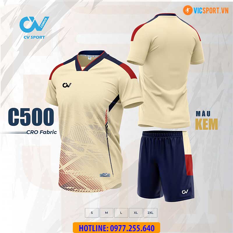 Áo đá banh không logo CV C500 - Hình ảnh 7