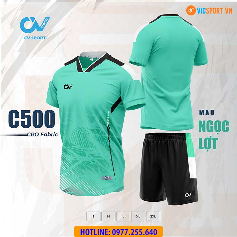 Áo đá banh không logo CV C500 - Hình ảnh 3
