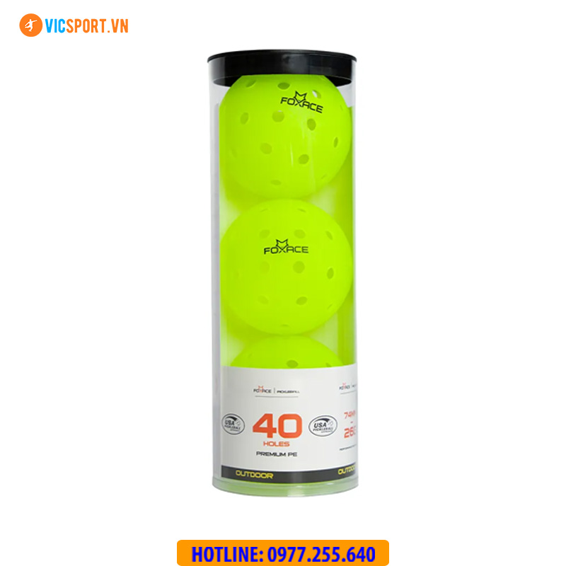 Bóng Pickleball thi đấu FoxAce 40L (hộp 3 quả) - Hình ảnh 5