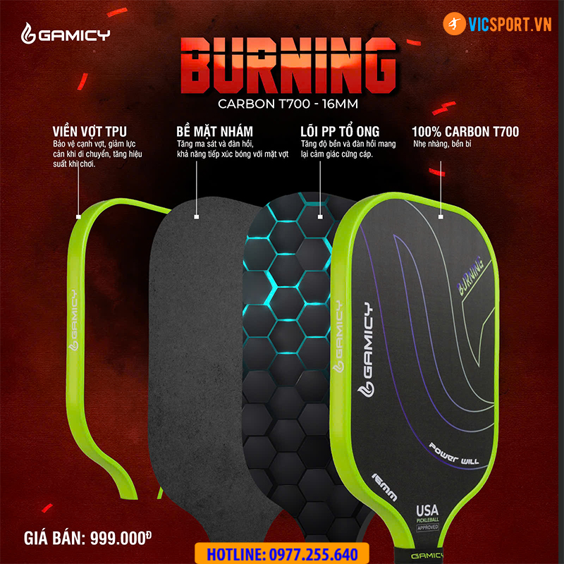 Vợt Pickleball Gamacy Burning - Hình ảnh 19