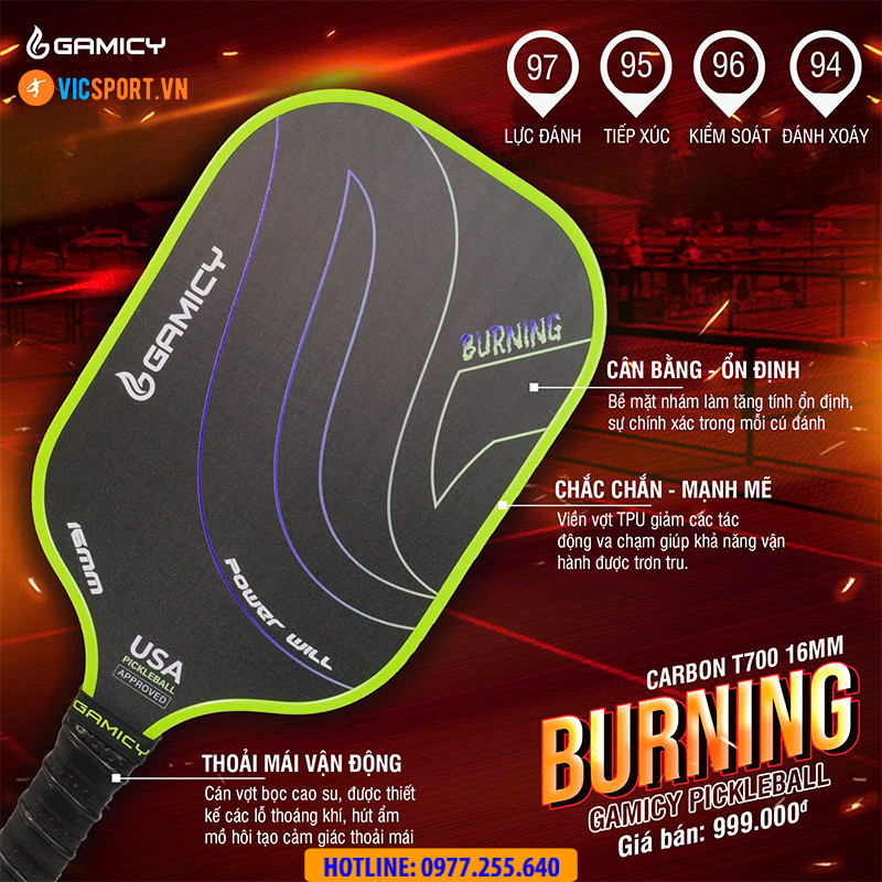 Vợt Pickleball Gamacy Burning - Hình ảnh 21