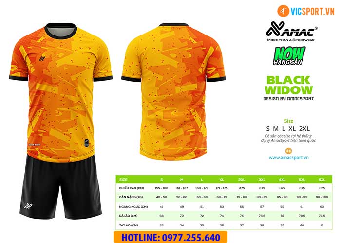 Áo đá banh thiết kế Amac Black Widow - Hình ảnh 12