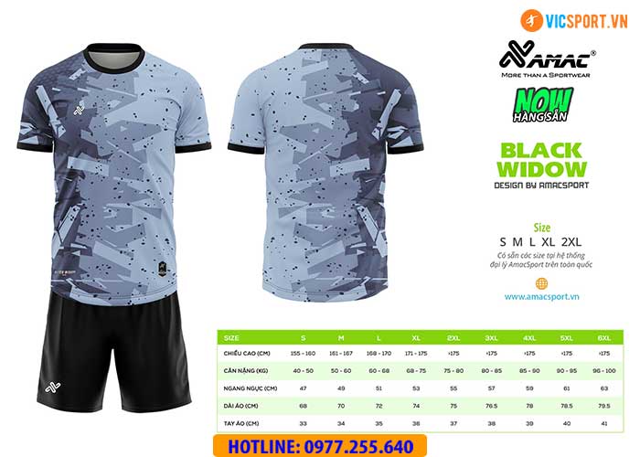 Áo đá banh thiết kế Amac Black Widow - Hình ảnh 18
