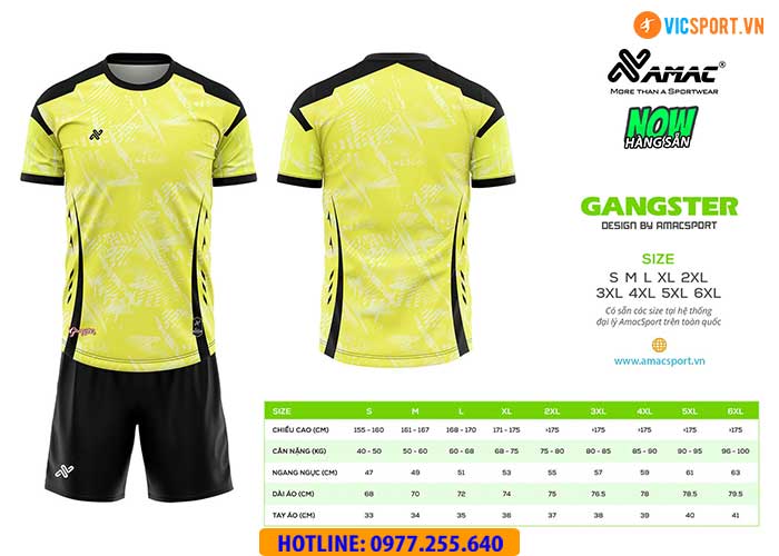 Áo đá banh thiết kế Amac Gangster - Hình ảnh 16
