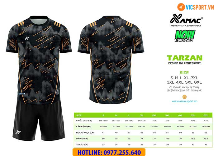 Áo đá banh thiết kế Amac Tarzan - Hình ảnh 8