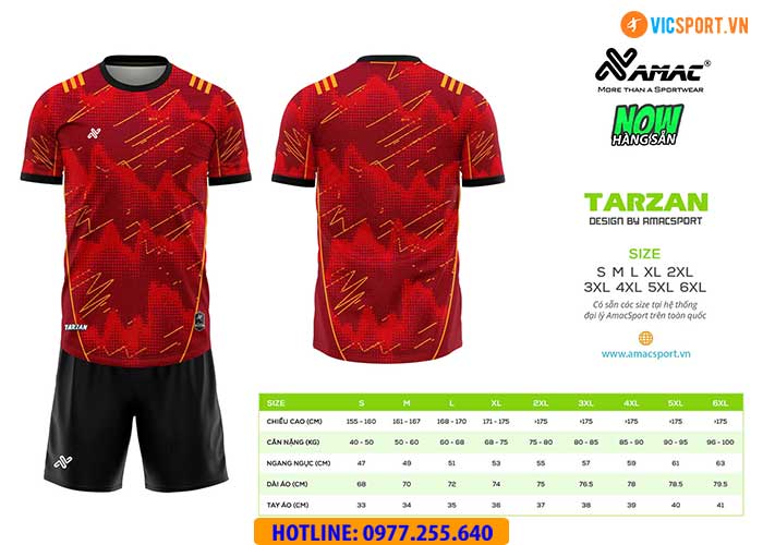 Áo đá banh thiết kế Amac Tarzan - Hình ảnh 6