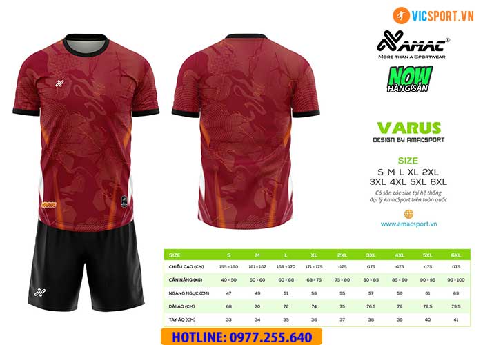 Áo đá banh thiết kế Amac Varus - Hình ảnh 13