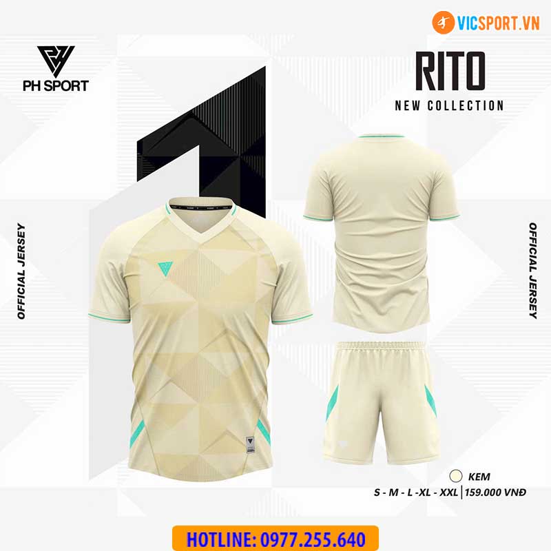 Áo đá banh không logo PH Rito - Hình ảnh 3
