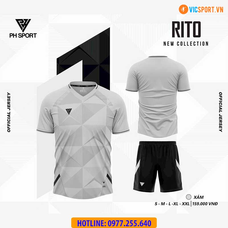 Áo đá banh không logo PH Rito - Hình ảnh 2