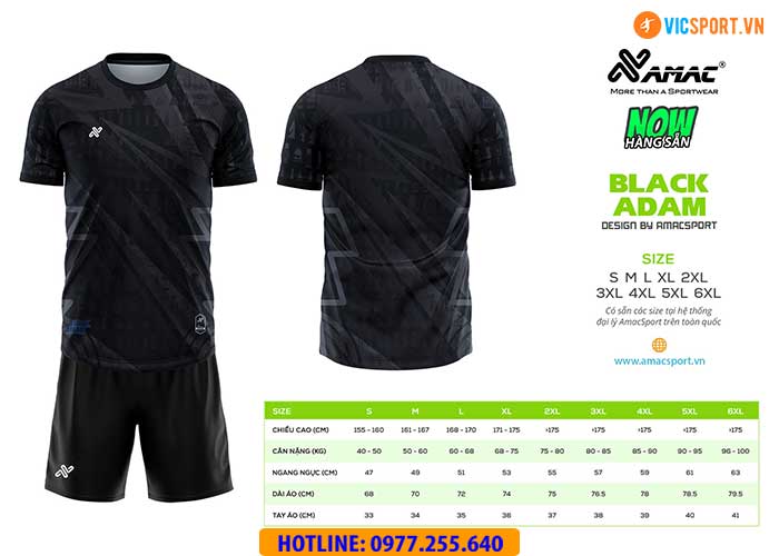 Áo đá banh thiết kế Amac Black Adam - Hình ảnh 11