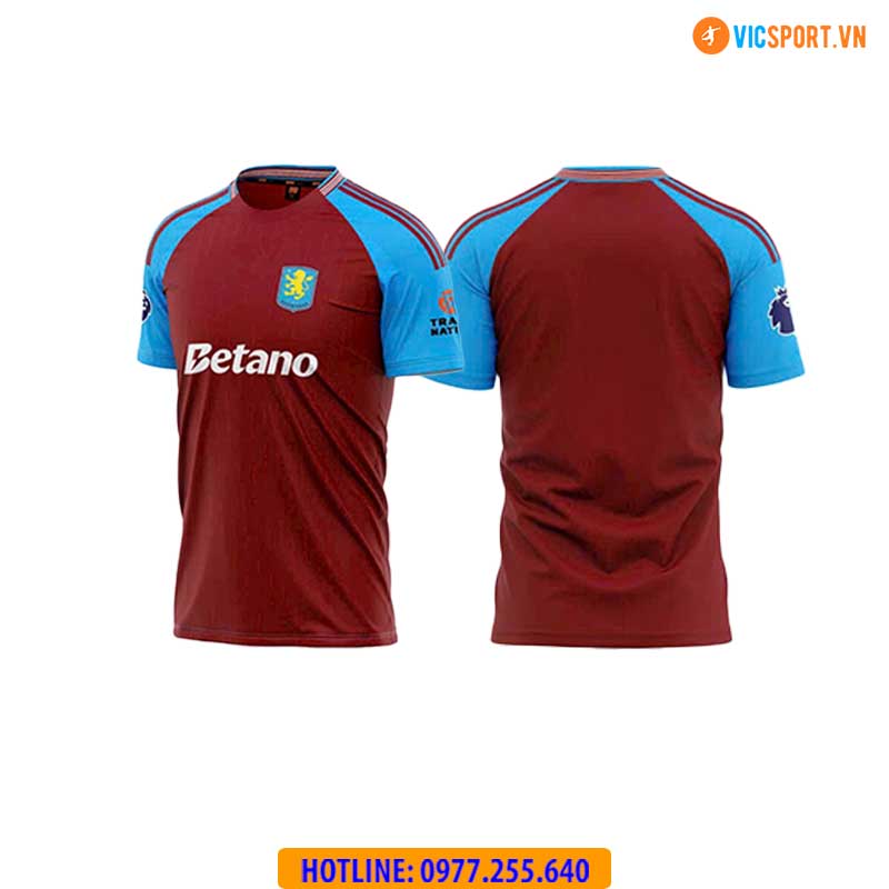 Áo đá banh Clb Aston Villa mùa giải 2024-2025 vải mè - Hình ảnh 10