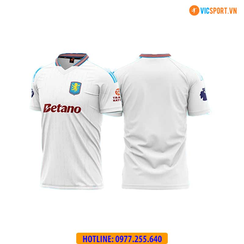 Áo đá banh Clb Aston Villa mùa giải 2024-2025 vải mè - Hình ảnh 9