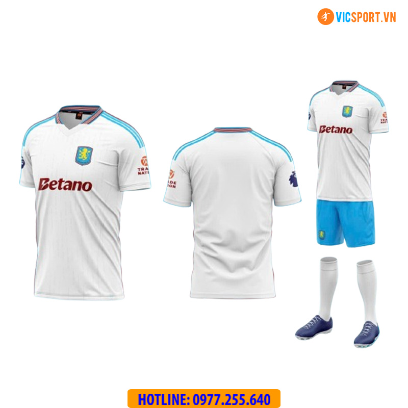 Áo đá banh Clb Aston Villa mùa giải 2024-2025 vải mè - Hình ảnh 3