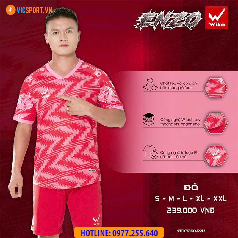 Áo đá banh không logo Wika Enzo - Hình ảnh 3
