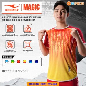 Áo đá banh KeepFly Magic màu đỏ