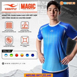 Áo đá banh KeepFly Magic màu xanh bích