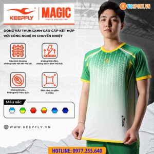 Áo đá banh KeepFly Magic màu xanh lá