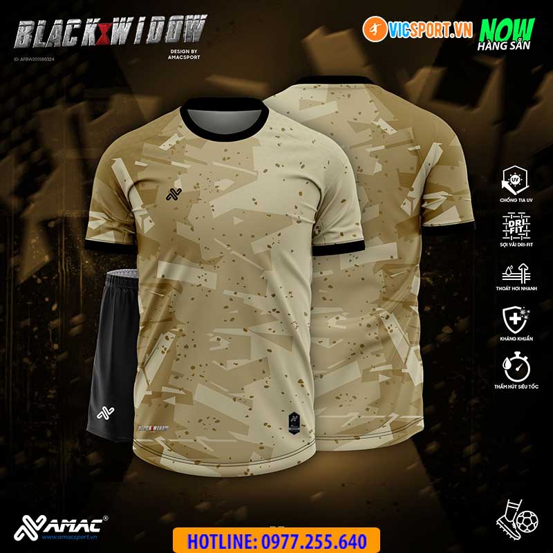 Áo đá banh thiết kế Amac Black Widow - Hình ảnh 6