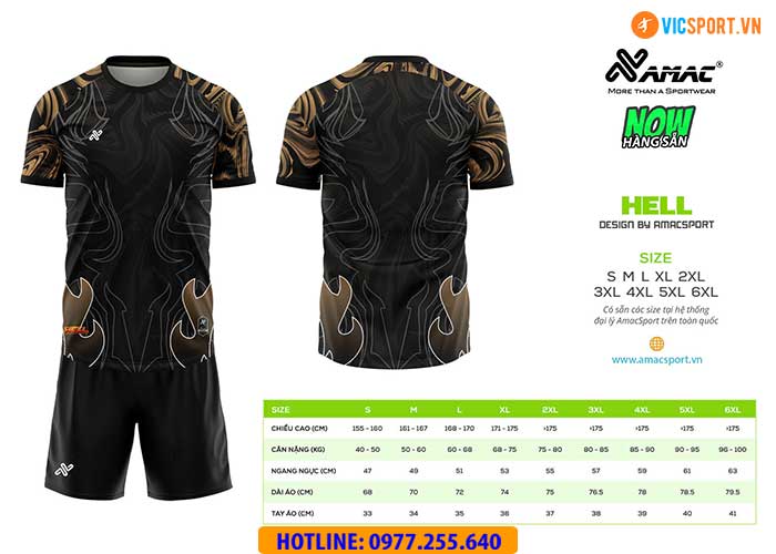 Áo đá banh thiết kế Amac Hell - Hình ảnh 2