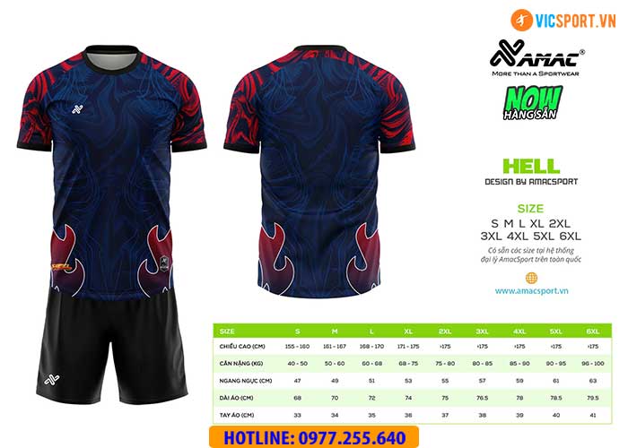 Áo đá banh thiết kế Amac Hell - Hình ảnh 7