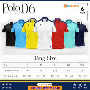 Áo thể thao polo di chuyển Egan 06