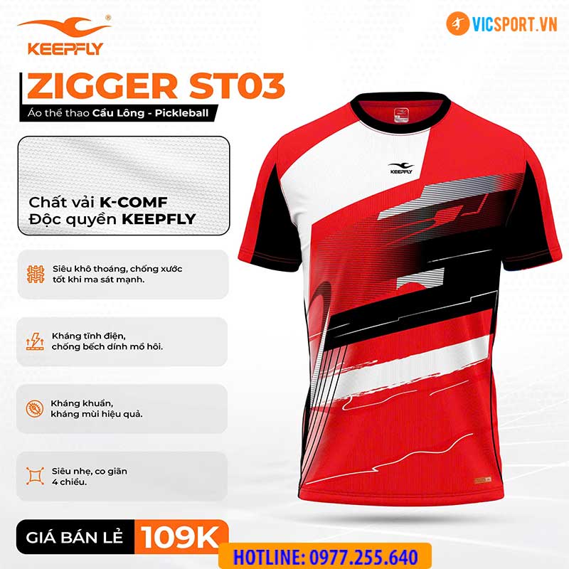 Áo thể thao Keepfly Zigger TS03 - Hình ảnh 2