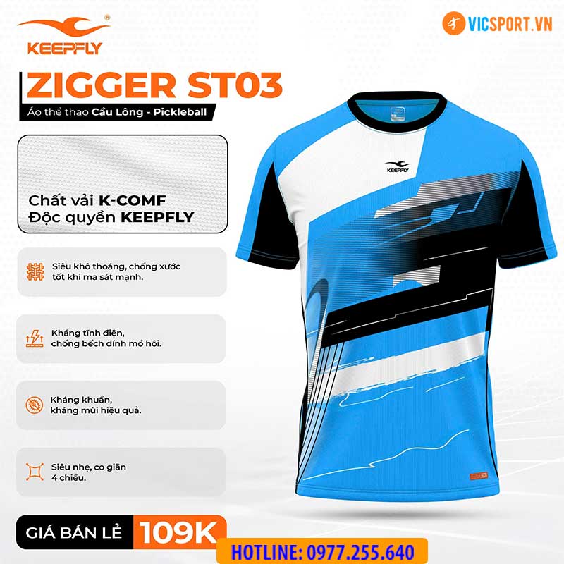 Áo thể thao Keepfly Zigger TS03 - Hình ảnh 4
