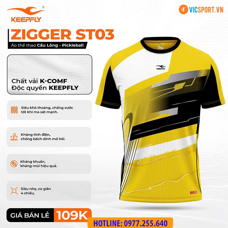 Áo thể thao Keepfly Zigger TS03 - Hình ảnh 3