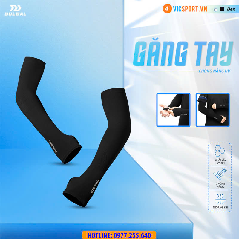 Găng tay chống nắng UV Bulbal xỏ ngón - Hình ảnh 7